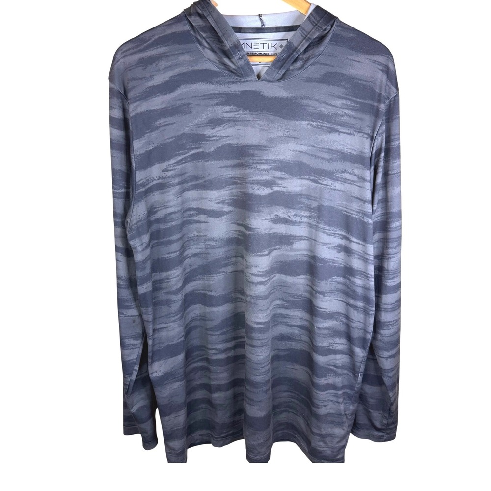 Anetik Men's Premium Performance Long Sleeve Hoodie‎ UPF 30+ Size LG Camo Pocket